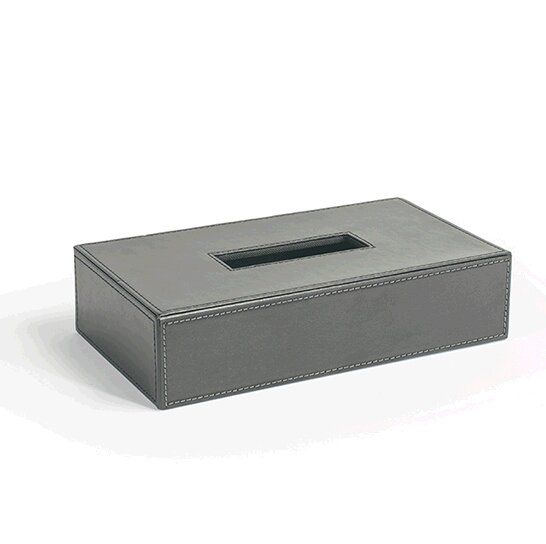 Grey Rectangular Tissue Box
