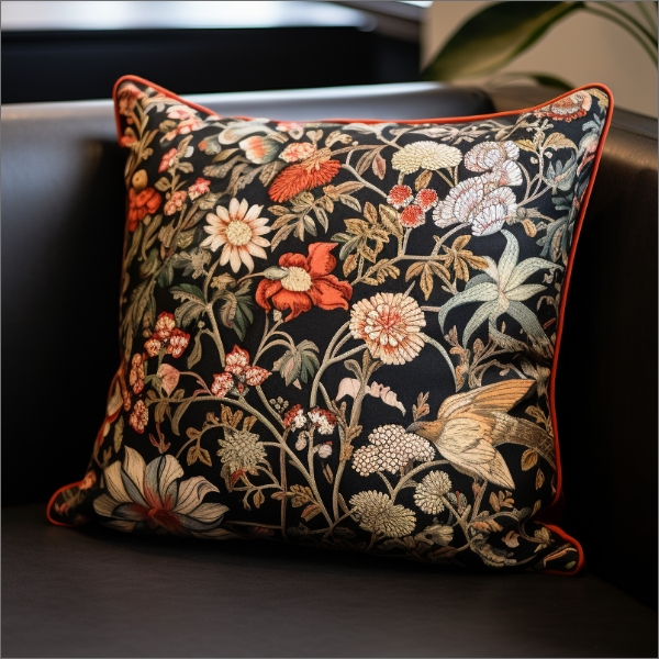 Floral Embossed Cushion